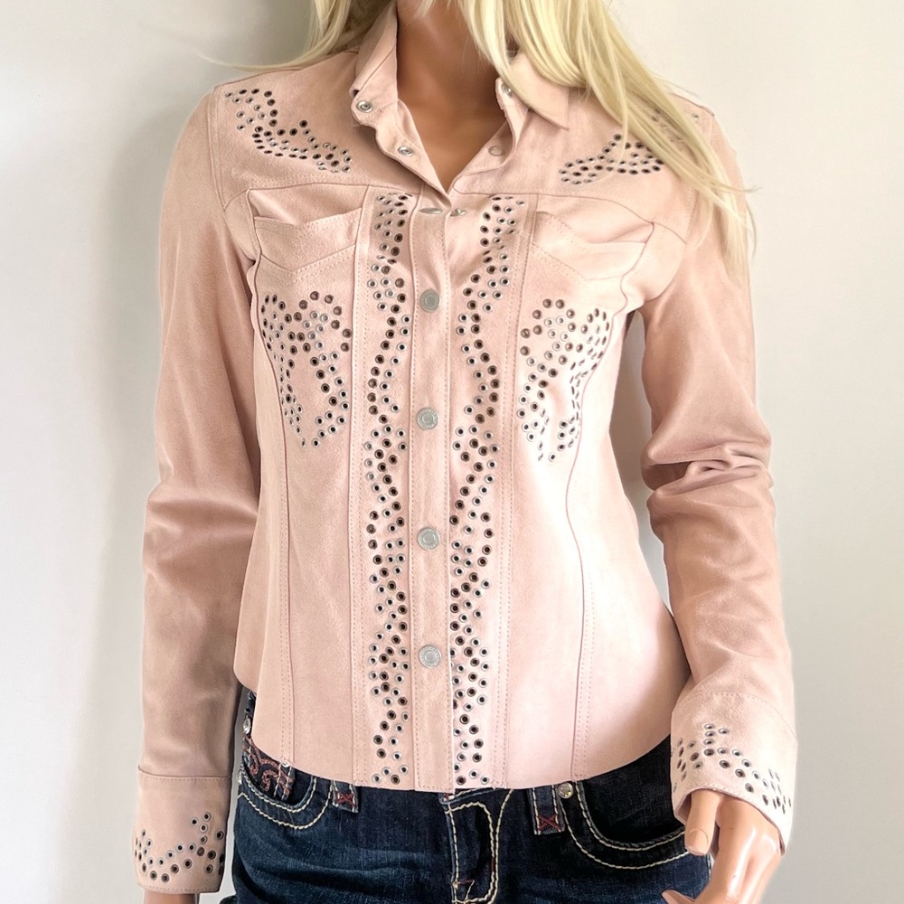 EXPRESS Suede Shirt Jacket Western Style